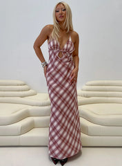 Momentous Backless Halter Maxi Dress Multi