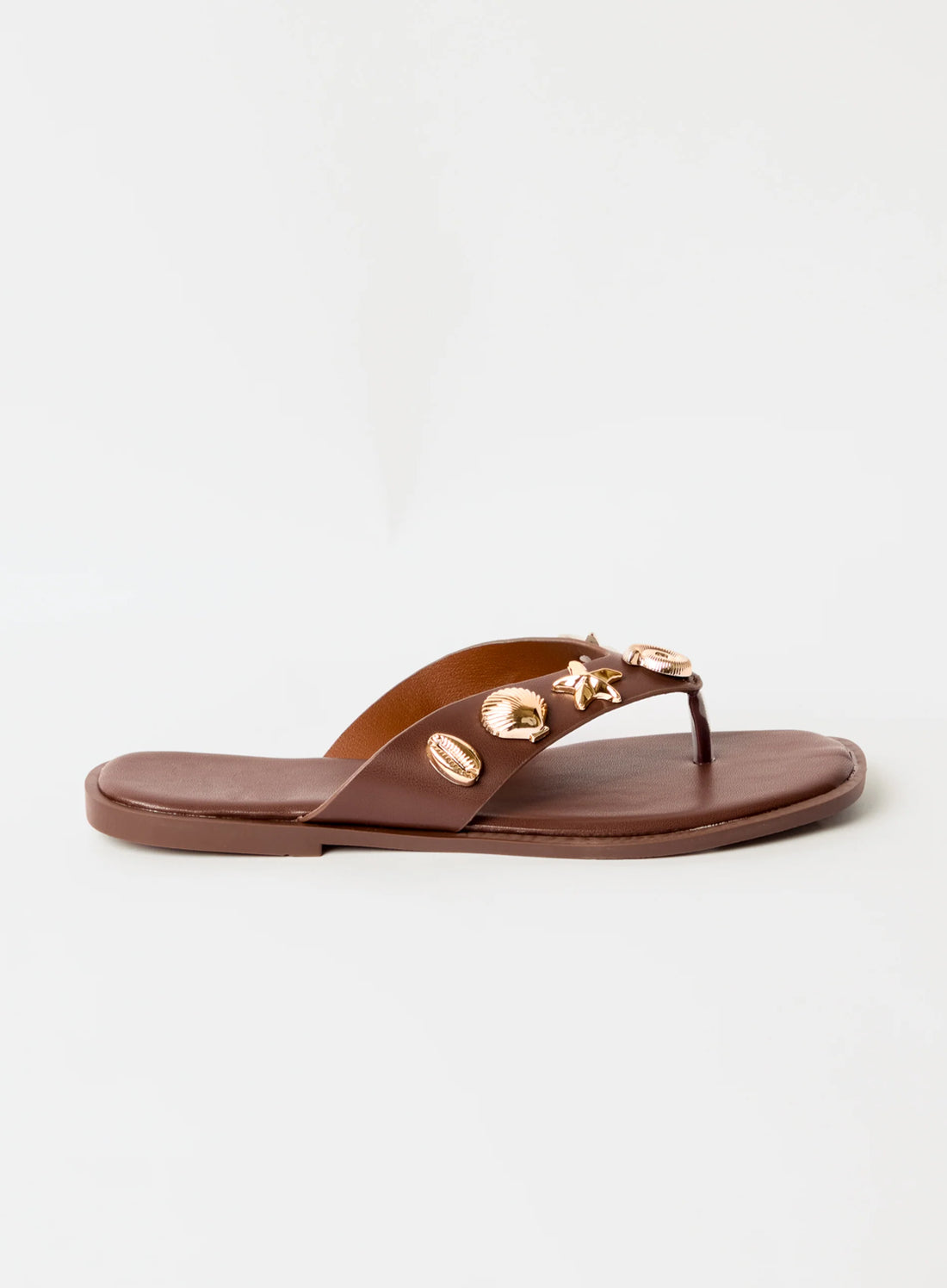 Seashell Embellished Flip Flops
