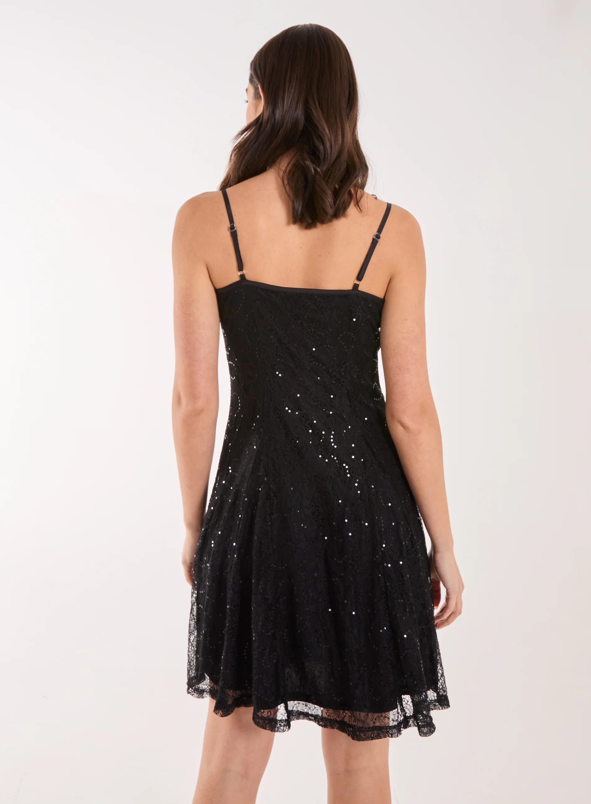 Sequin Lace Mini Dress