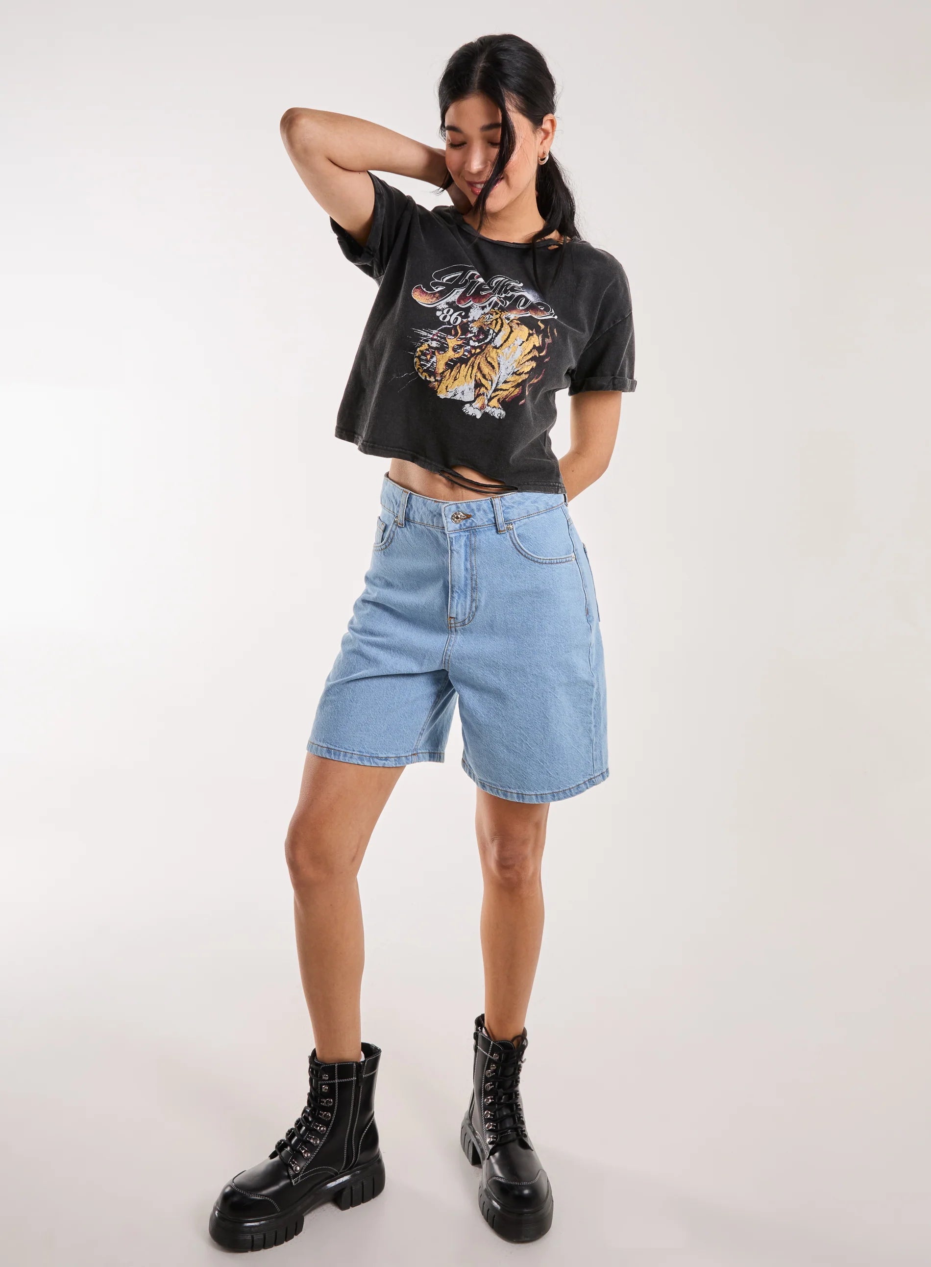 Fierce Graphic Distressed Washed Tee