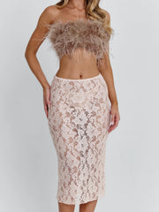 MERIDA MIDI SKIRT LIGHT PINK