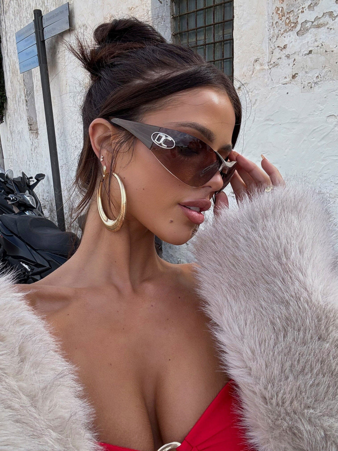 SIGNATURE FRAMELESS SUNGLASSES TAN