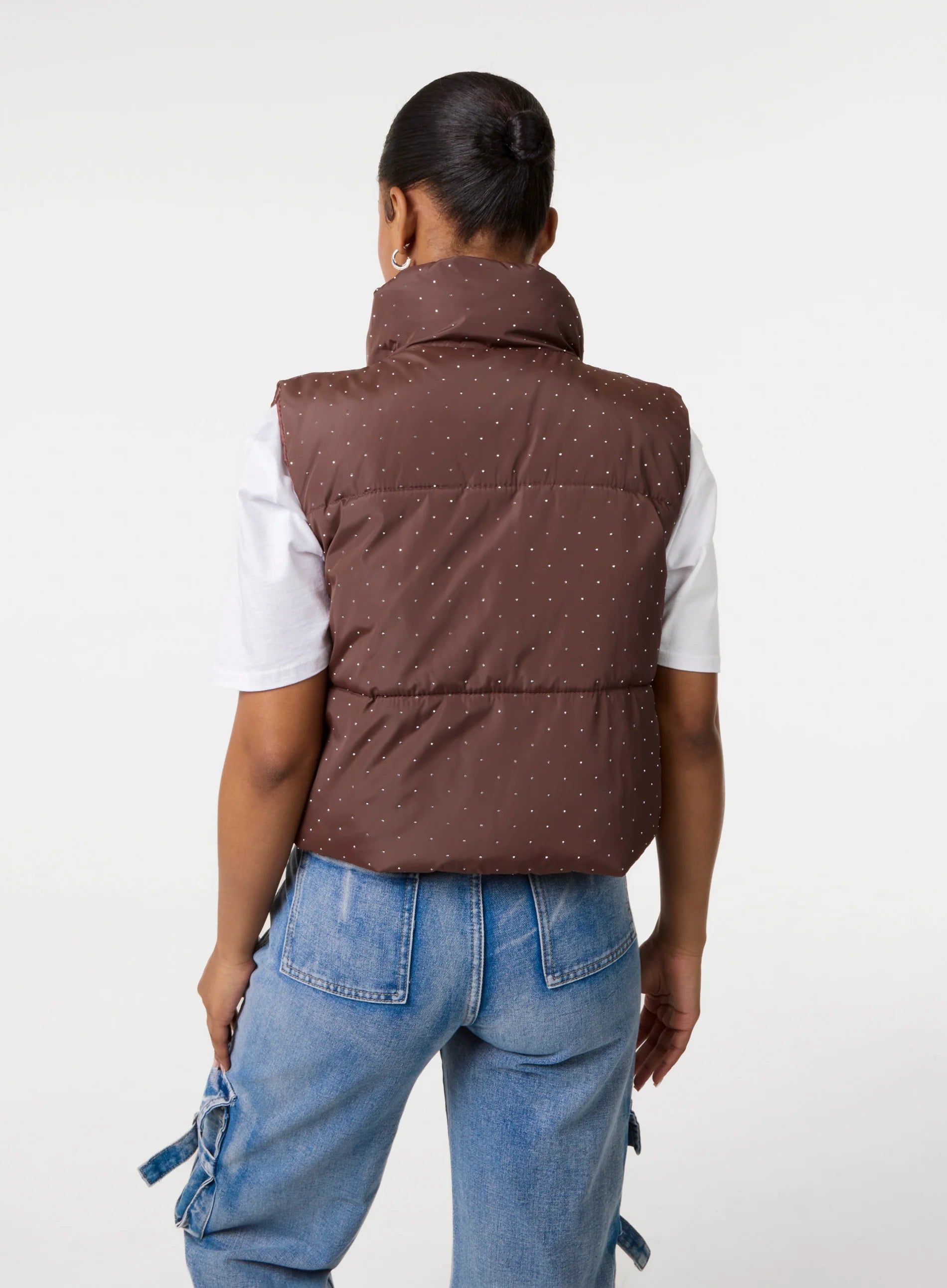 Diamante Puffer Gilet
