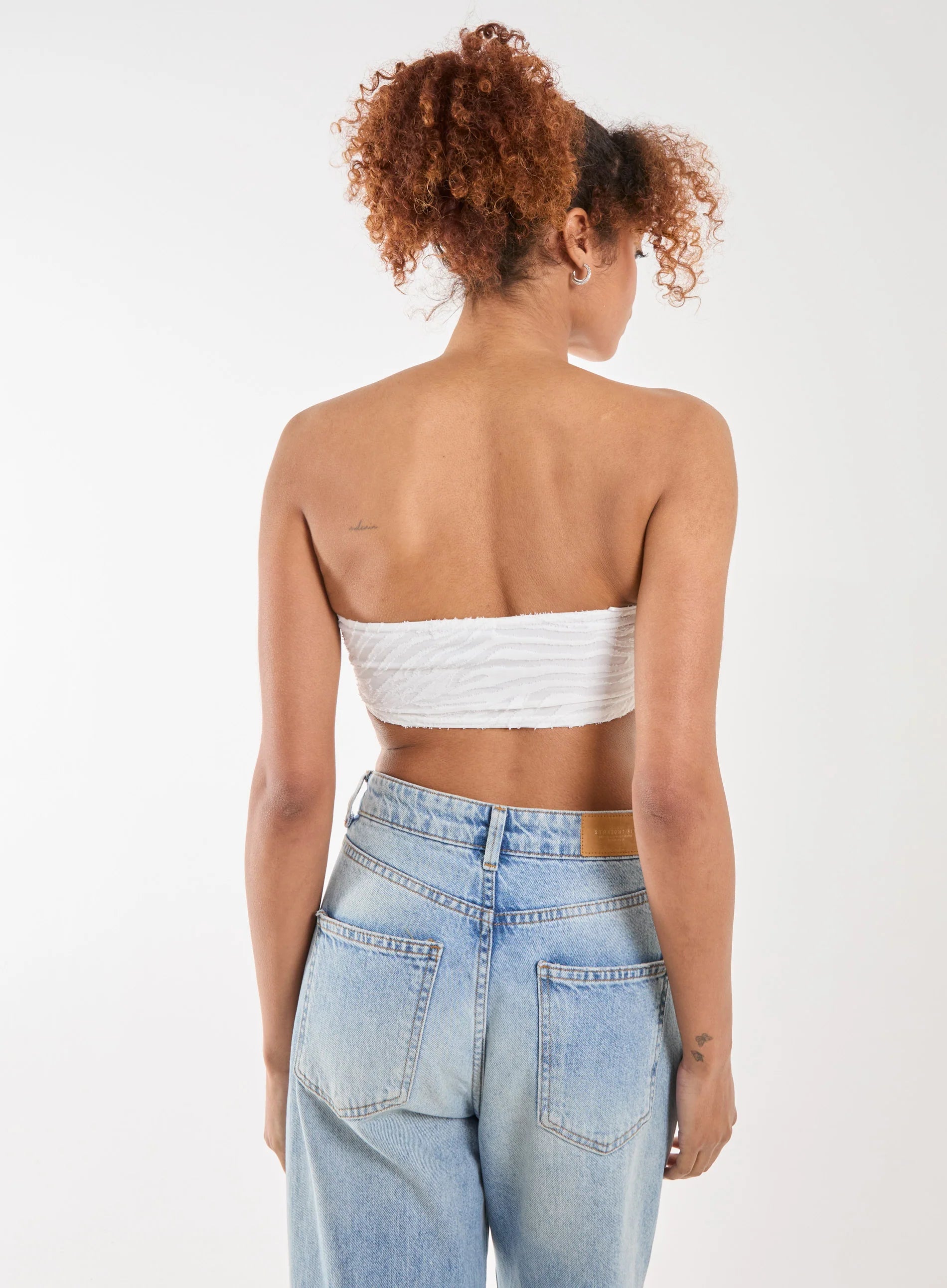 Tiger Print Textured Corset Top