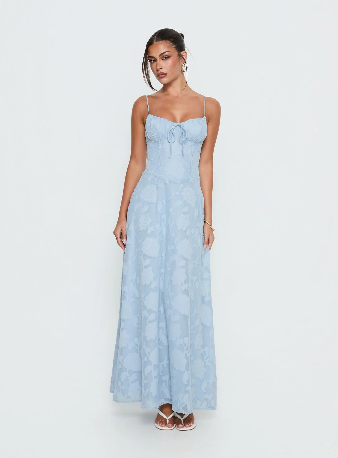 Members Only Maxi Dress Blue Burnout
