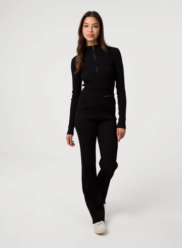 Zip Up Ribbed Set