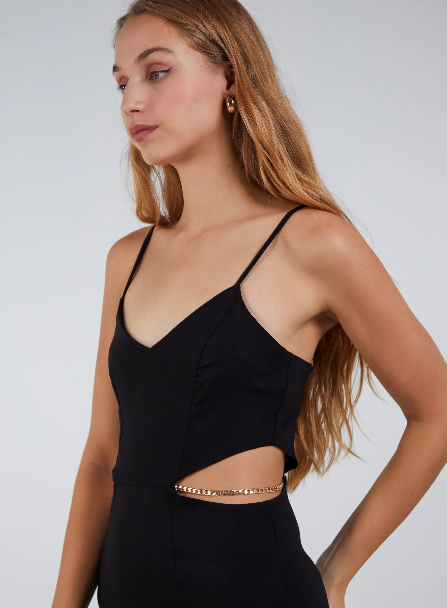 Chain Detail Midi Dress