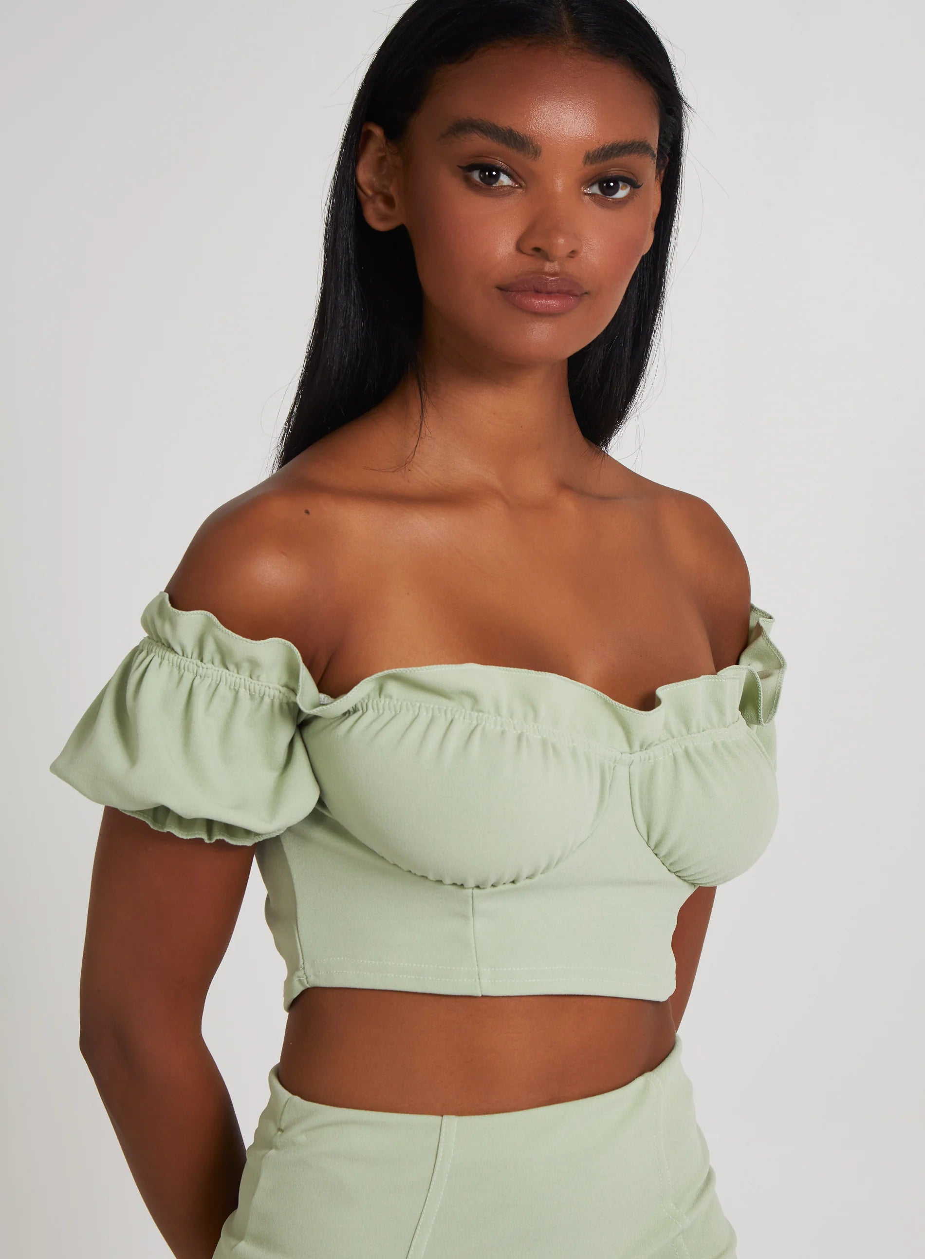 Frill Detail Milkmaid Top