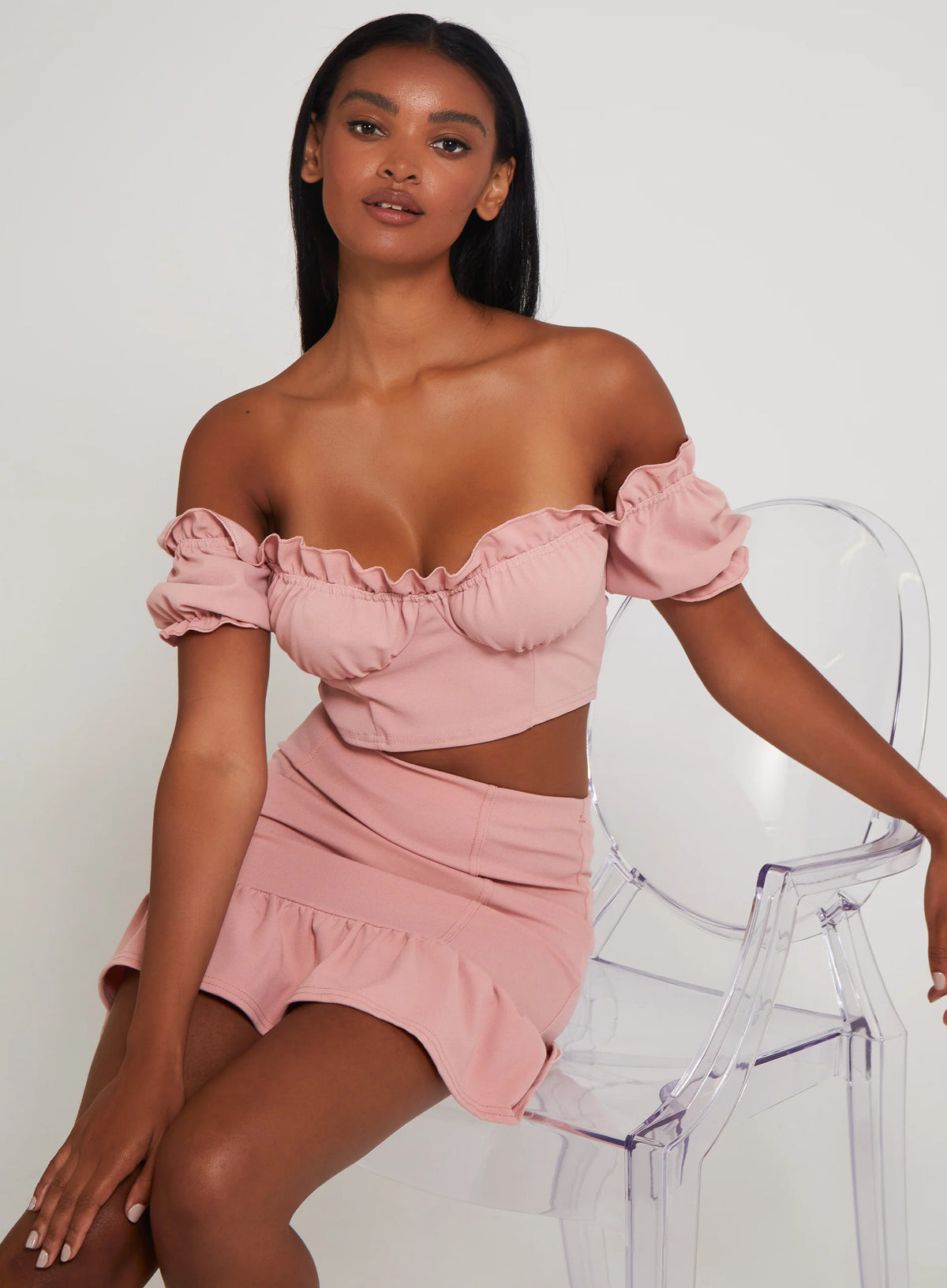 Frill Detail Milkmaid Top
