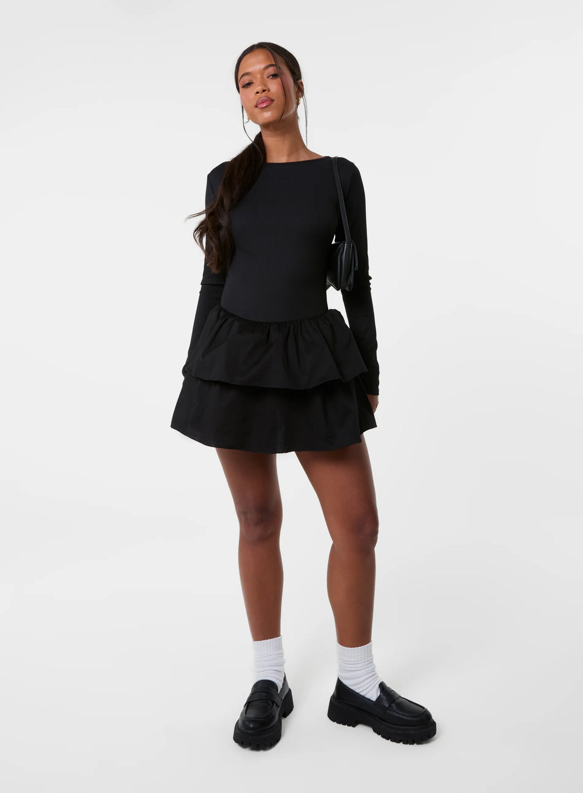 Rib Dress With RaRa Skirt