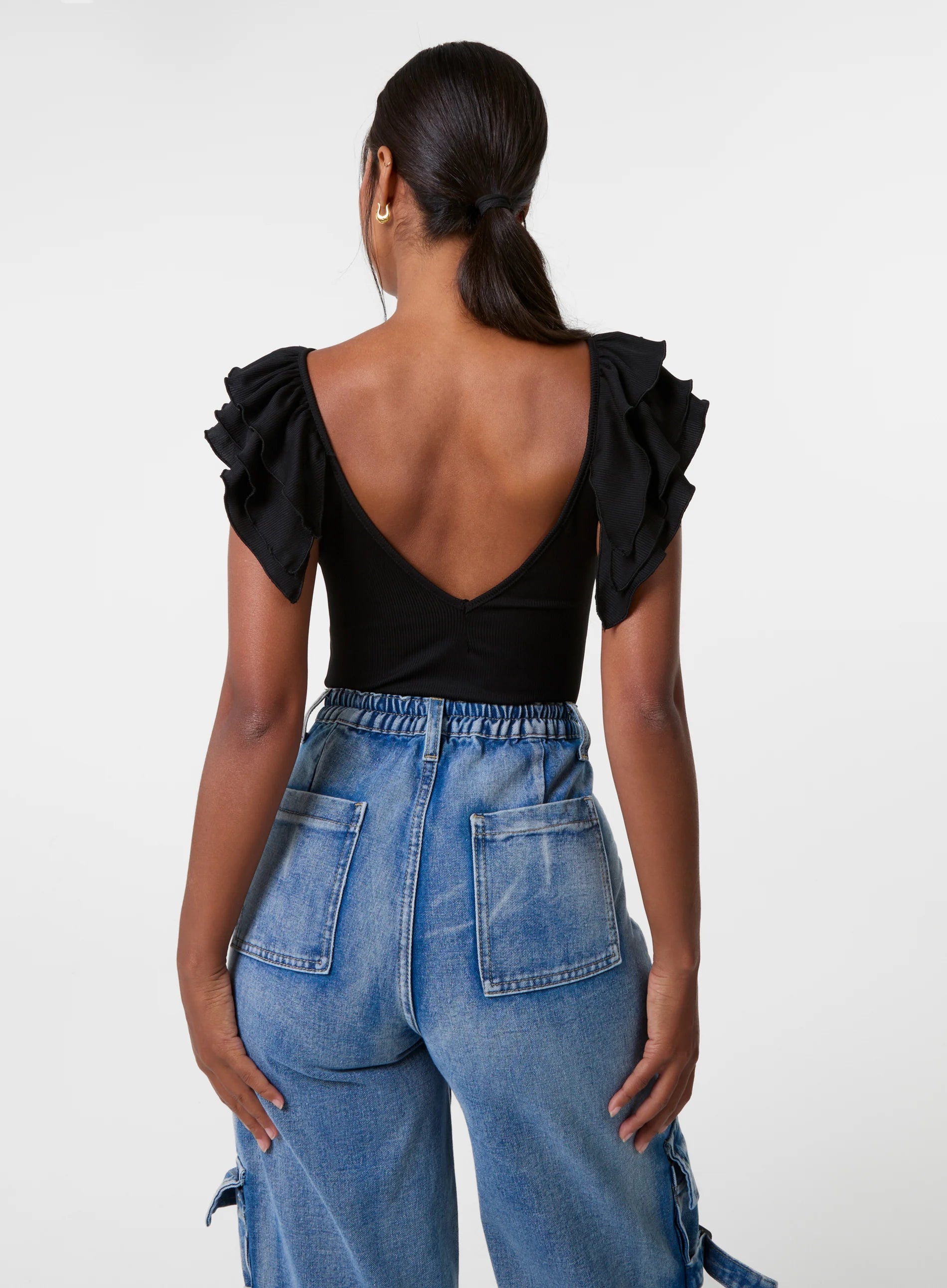 Ruffle Sleeve Bodysuit