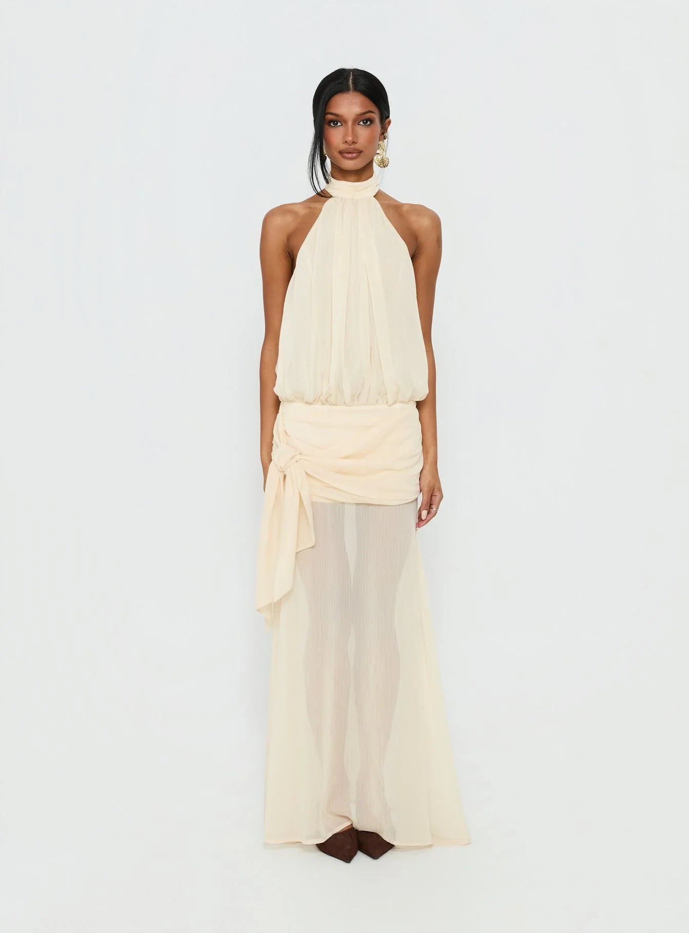 Faythe High Neck Maxi Dress Butter