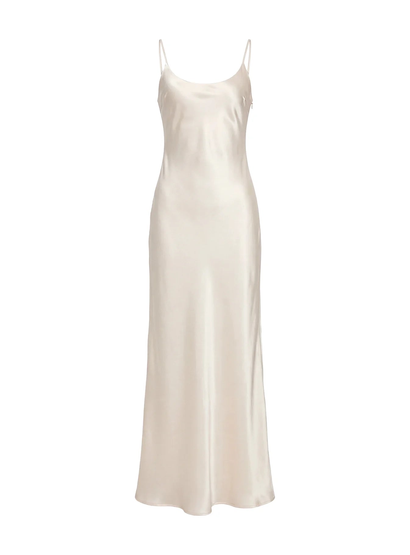 Miracles Scoop Satin Maxi Dress Champagne