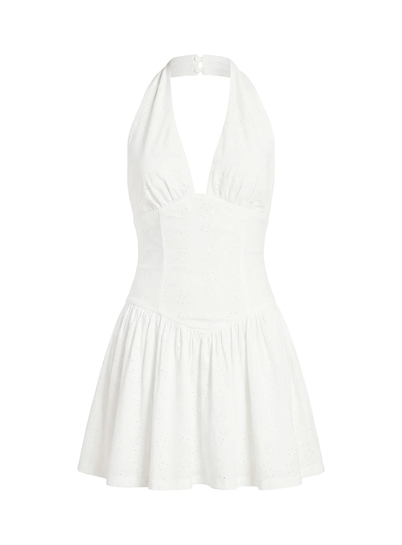 Imojen Halter Mini Dress White