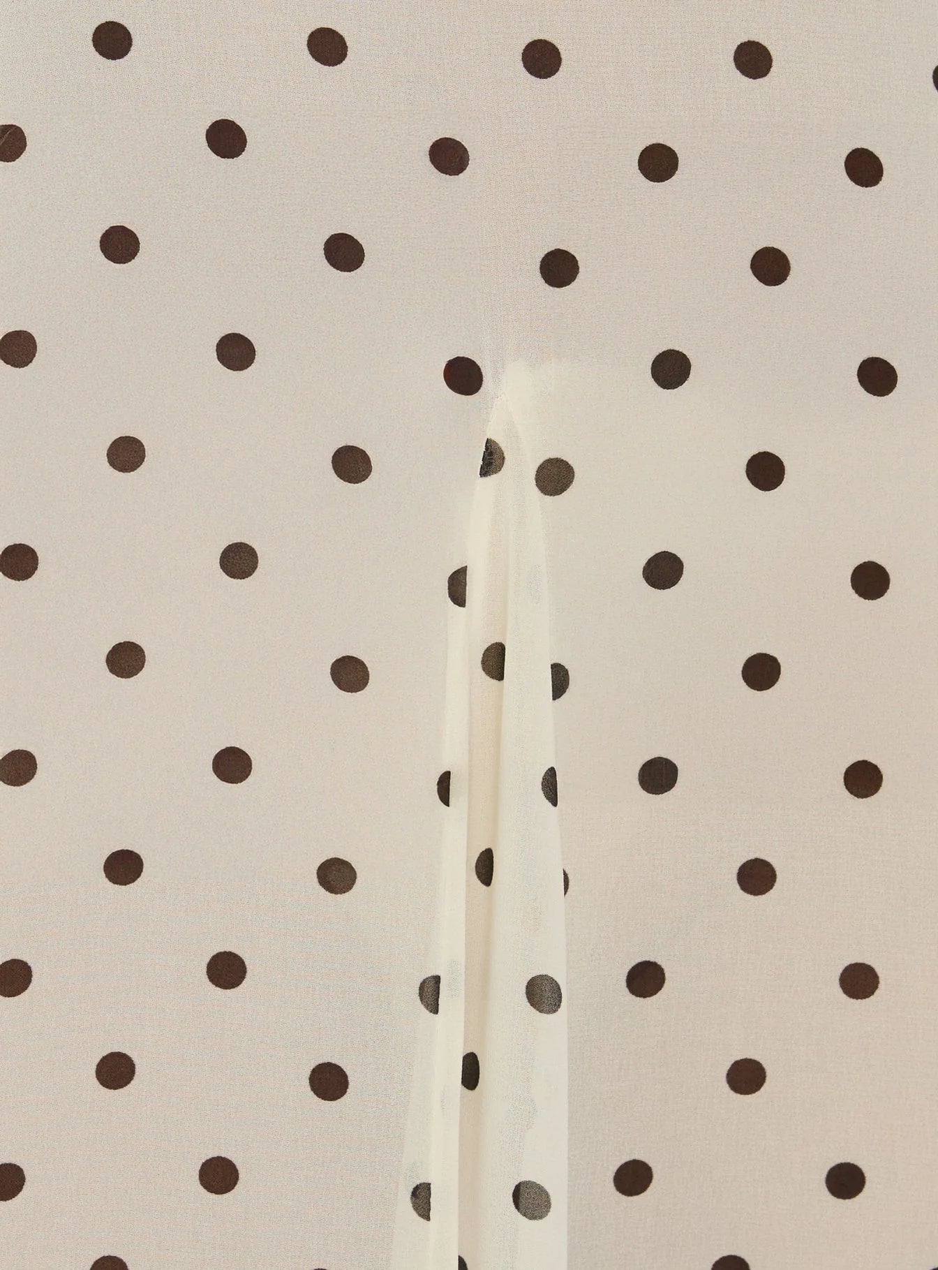 Loulah Sheer Chiffon Maxi Dress Cream Polka Dot