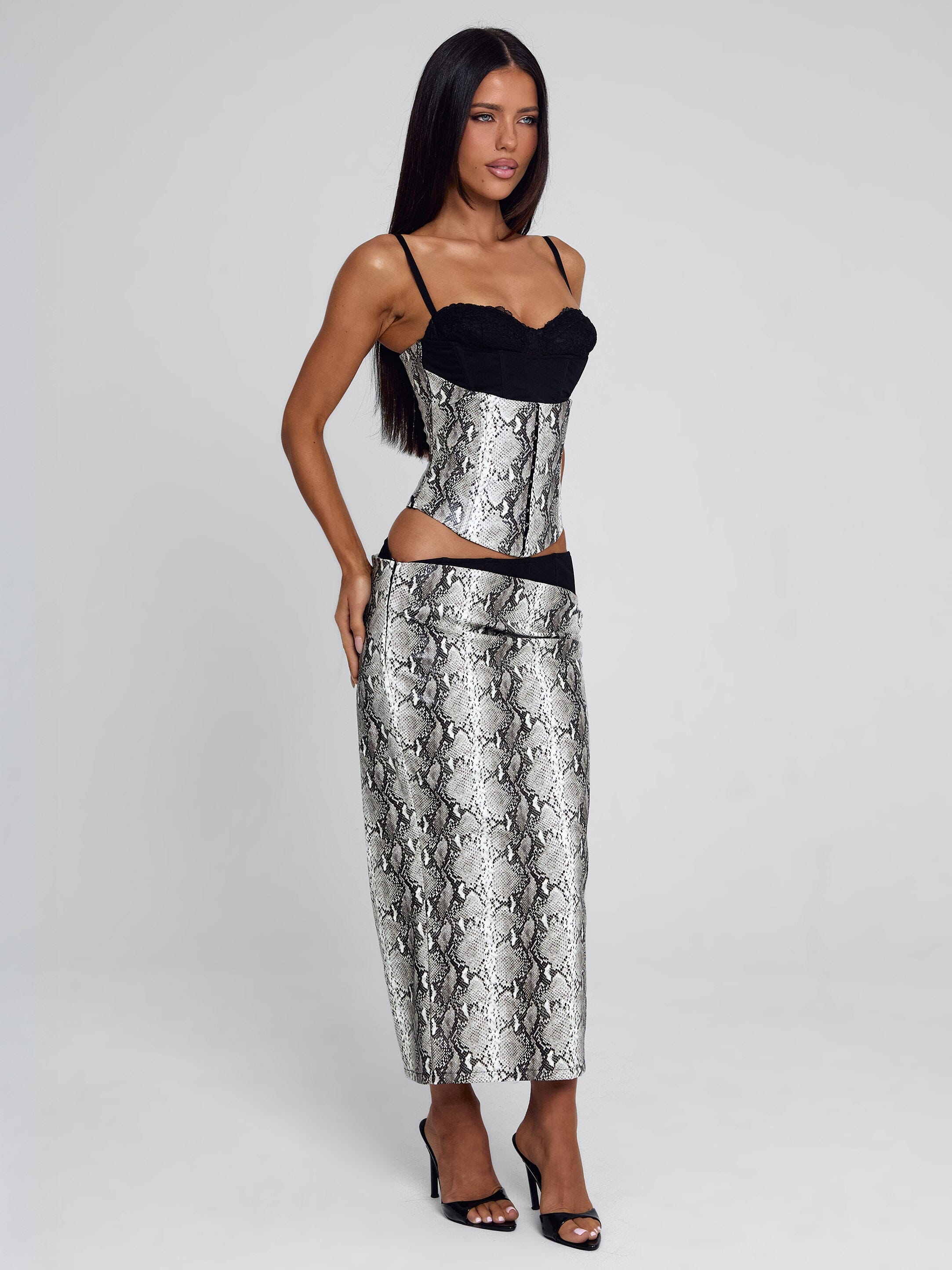 RAVELLE TOP SILVER SNAKE