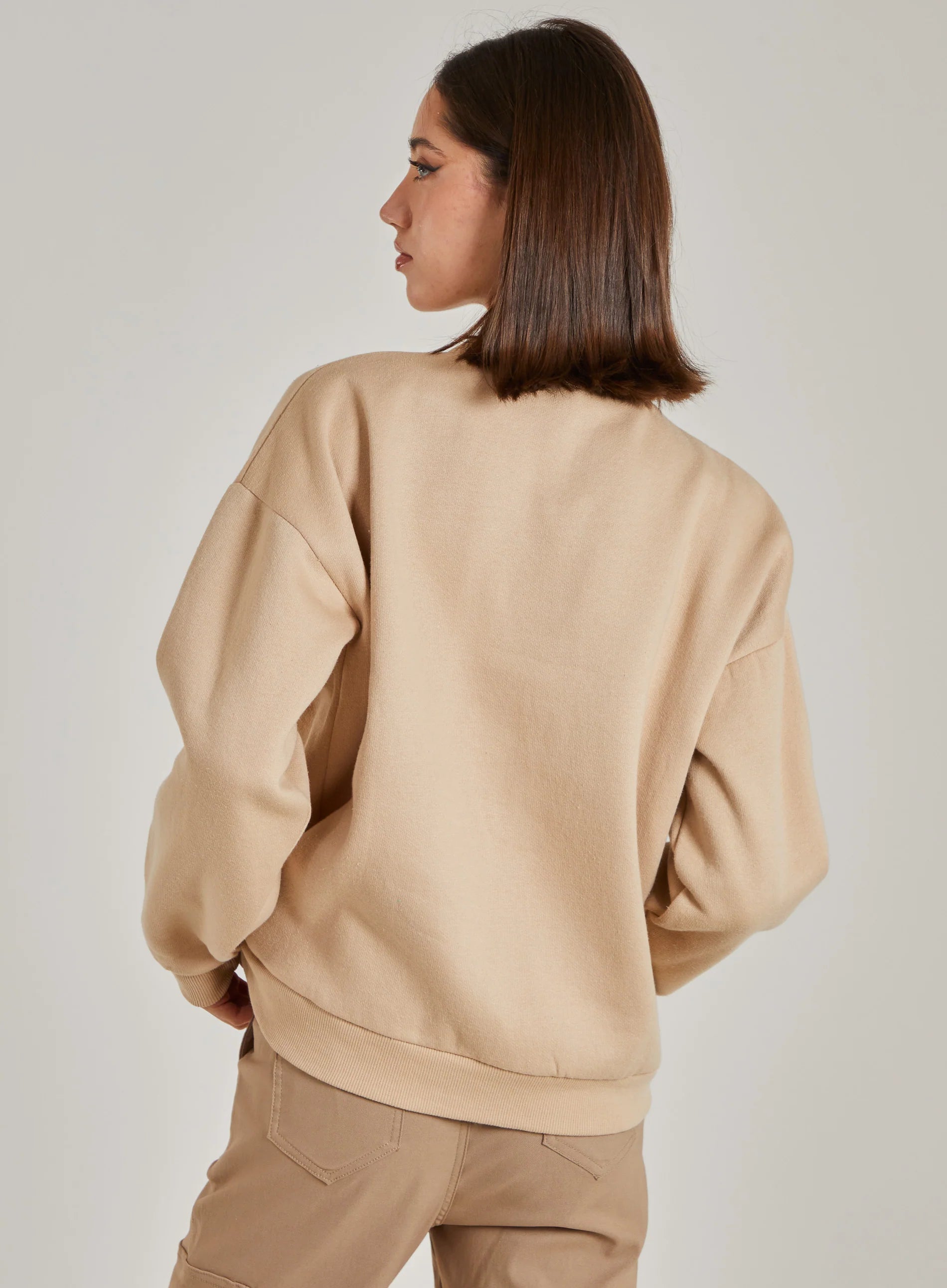 Paris Slogan Oversized Sweatshirt