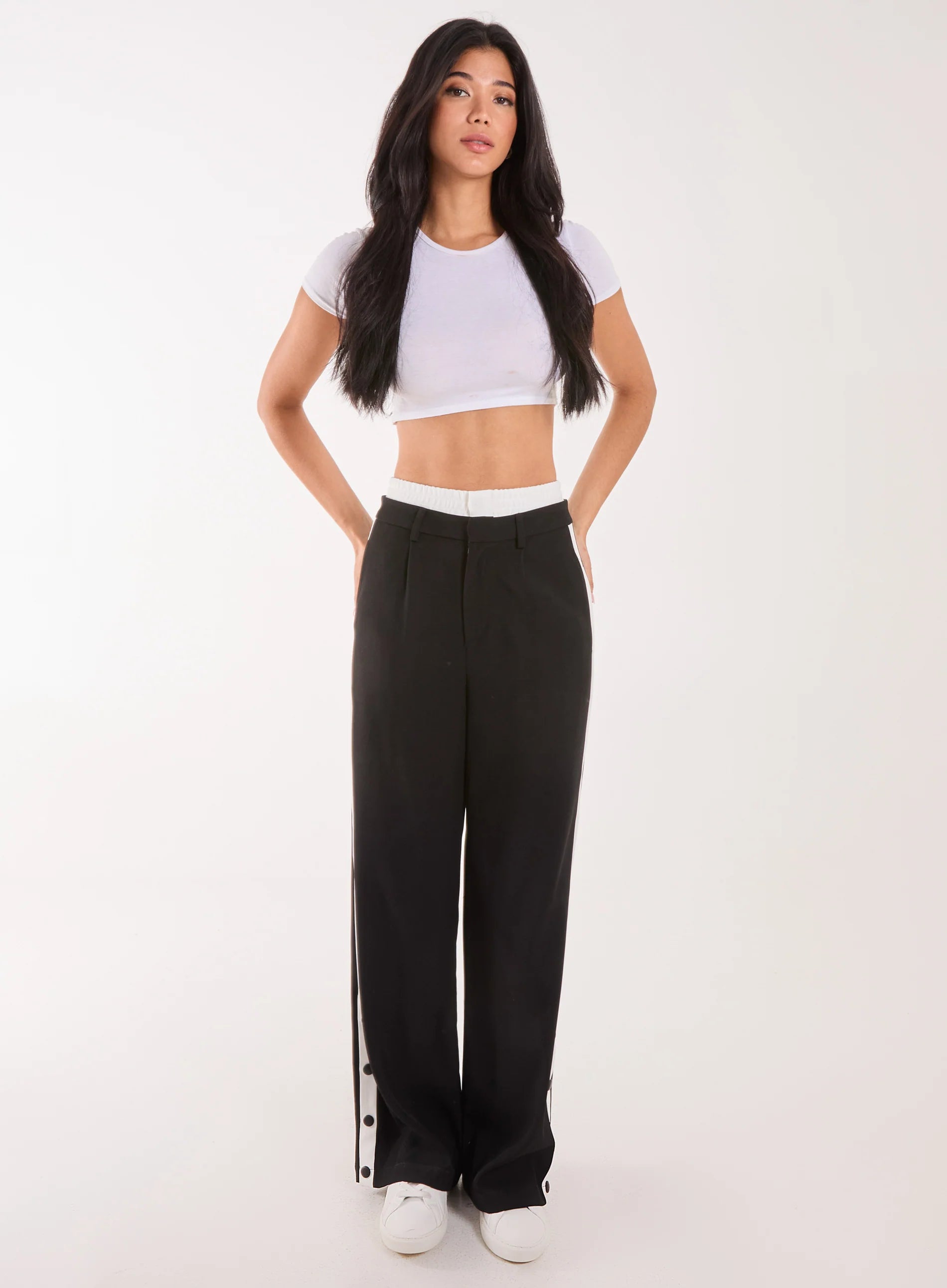 Boxer Style Popper Trousers