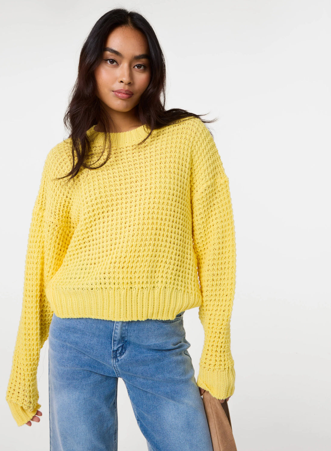 Waffle Knit Crop Jumper