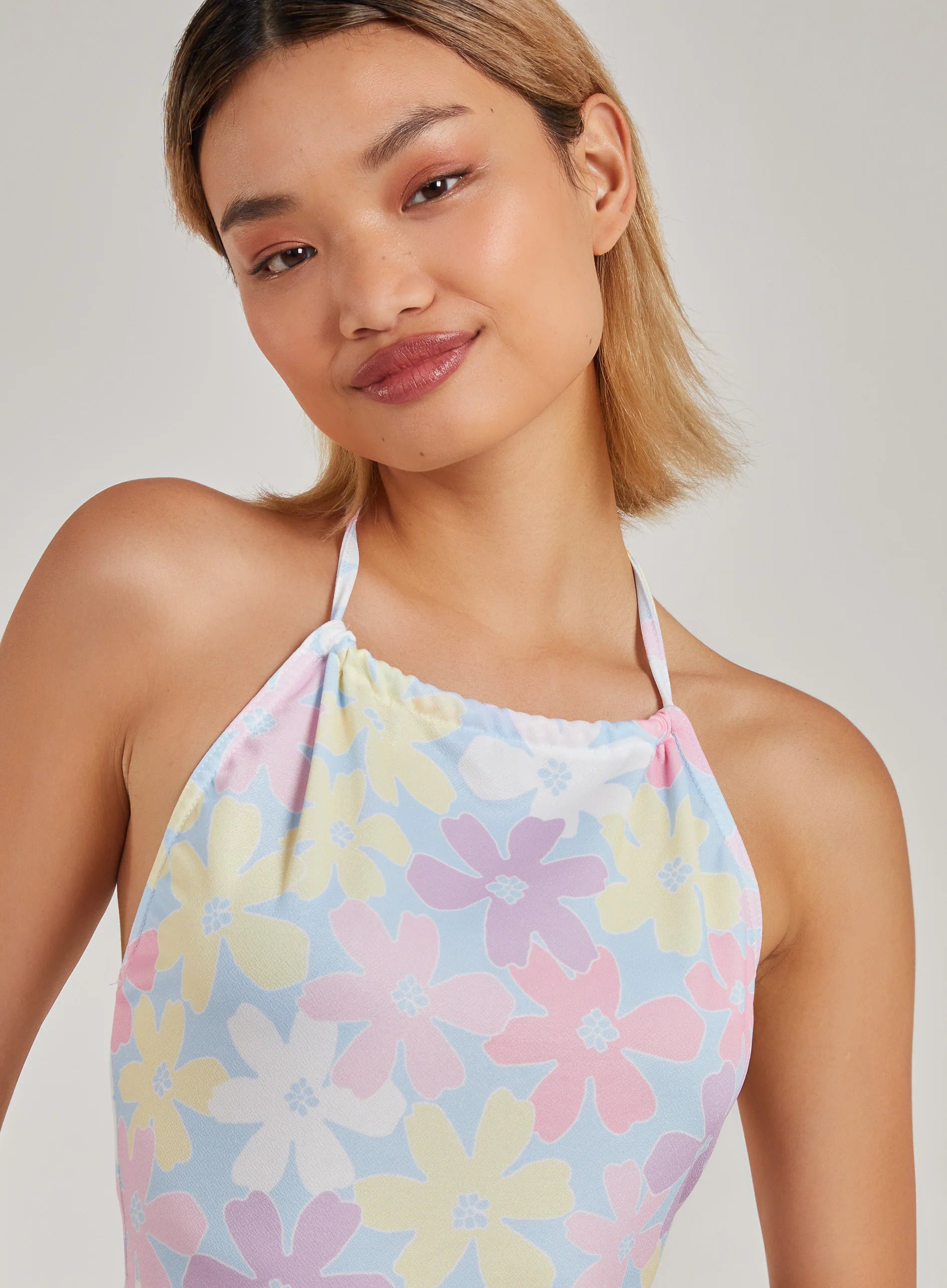 Daisy Print Halterneck Top