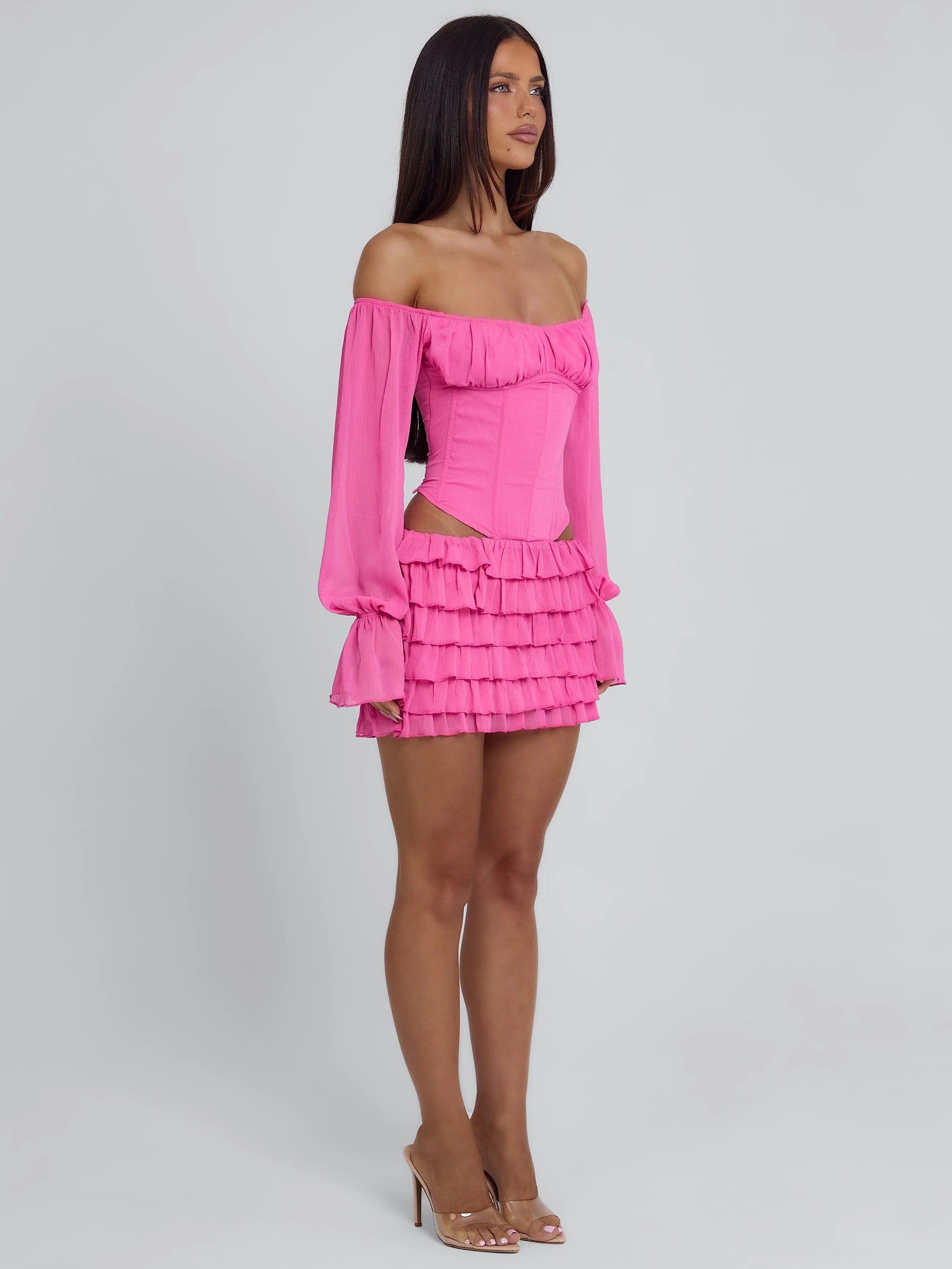 AYANI MINI DRESS HOT PINK