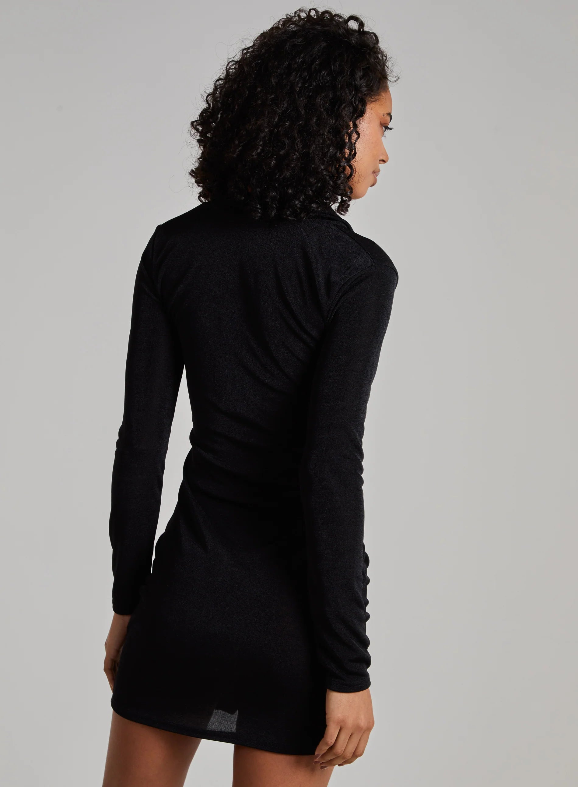 Long Sleeve Collar Mini Dress