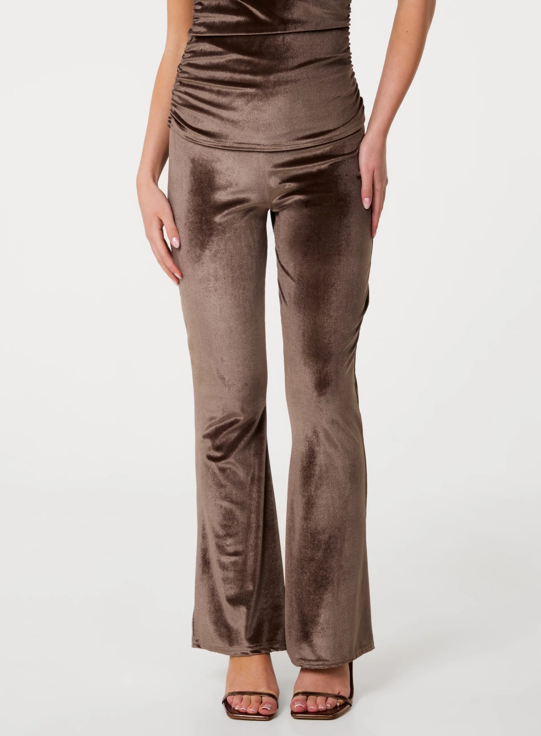 Velvet Flare Trousers