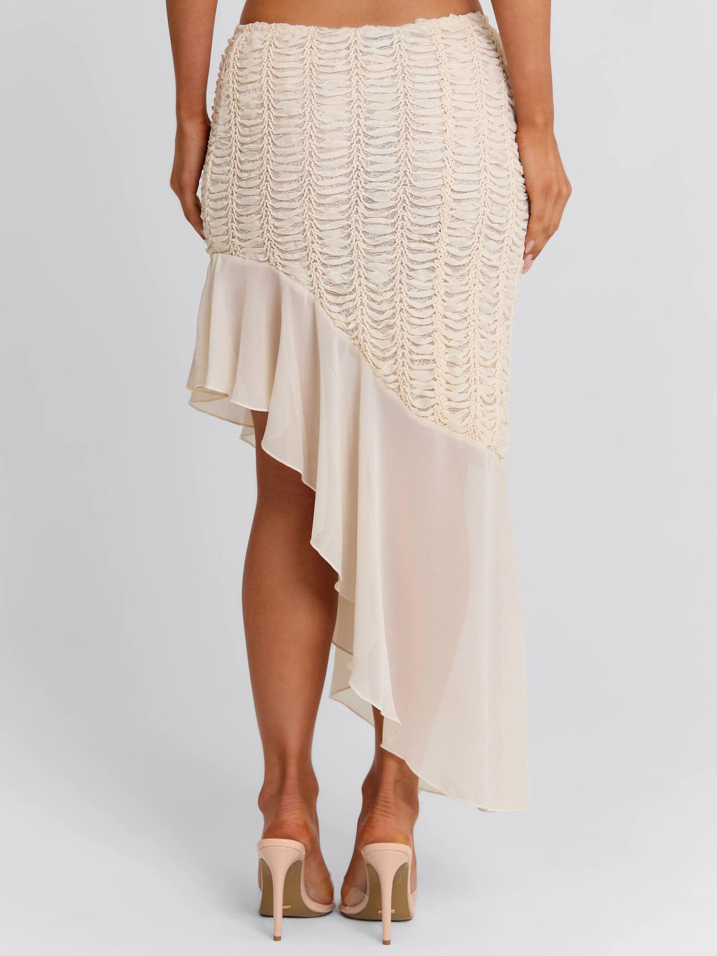 VICTOREA MIDI SKIRT CREAM
