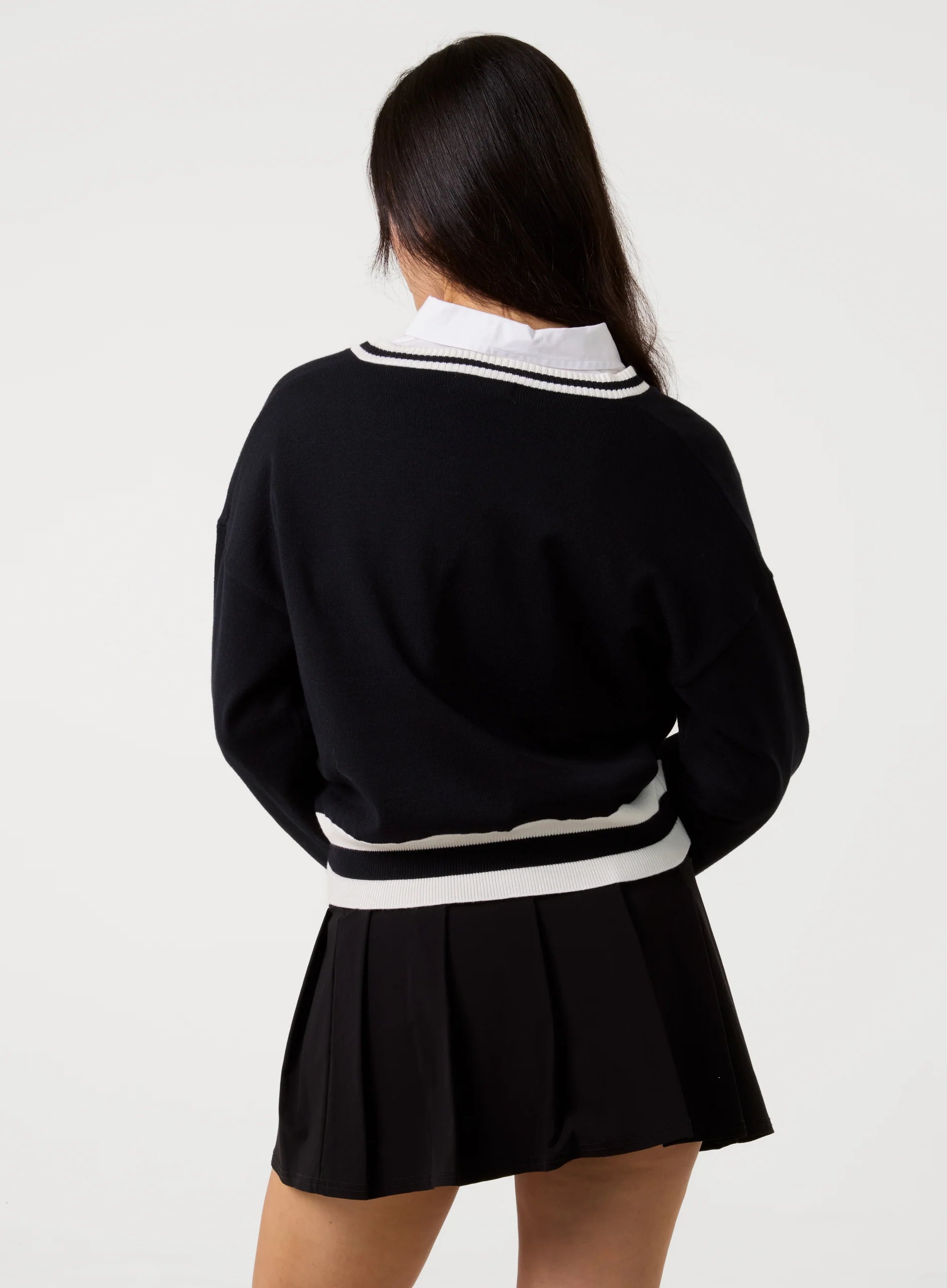V Neck Varsity Sweatshirt